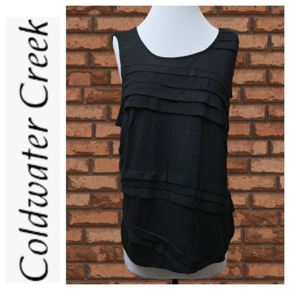 Coldwater Creek Slant Ruffle Top